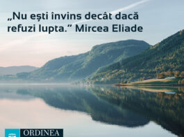 CITATUL ZILEI. Nu ești învins decât dacă refuzi lupta