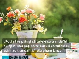 CITATUL ZILEI. Poţi să te plângi că tufele cu trandafiri au spini sau poţi să te bucuri că tufele cu spini au trandafiri