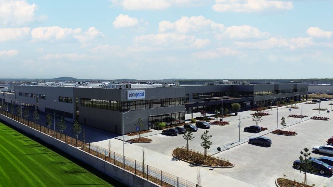 Sediul ebm‑papst a fost construit în Parcul Industrial II din Oradea